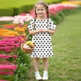 thumbnail image 6 of Girls Shift Dress Cute Star Print Ruffle Short Sleeve Casual Girl Dresses for Party Daily Wear, 6 of 7