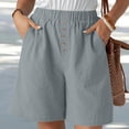 thumbnail image 2 of FNFYFH Clearance Womens Training Loose Fit Solid Color Summer Workout Shorts Breathable Gym Shorts，Gray, 2 of 9