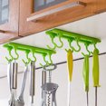 thumbnail image 1 of Home Bathroom Kitchen Plastic Hanger Rack Towel Hat Utensil Wall Mounted Hook, 1 of 8