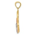 thumbnail image 2 of FB Jewels 14K Two Tone Gold and Rhodium Heart Pendant, 2 of 4