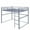Gray-Full, variant on Aukfa Twin Size Metal Loft Bed, Space-Saving Bed with Safety Guard Rails Kids Teens, Gray
