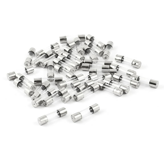 40 Pieces 250V 0.5A 5x20mm Fast Blow Type Quick Glass Tube Fuses