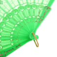 thumbnail image 4 of Ventilador de la mano Tela Verde Bronceado Mano Del Ventilador De Lentejuelas De Plástico Plegable Del Monedero Del Regalo Del Partido De La Muchacha Verde Magideal Ventilador de la mano, 4 of 6