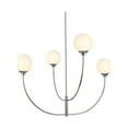 thumbnail image 3 of Living District Nyomi 42" 4-Light Metal/Glass Chandelier in Chrome/White, 3 of 8