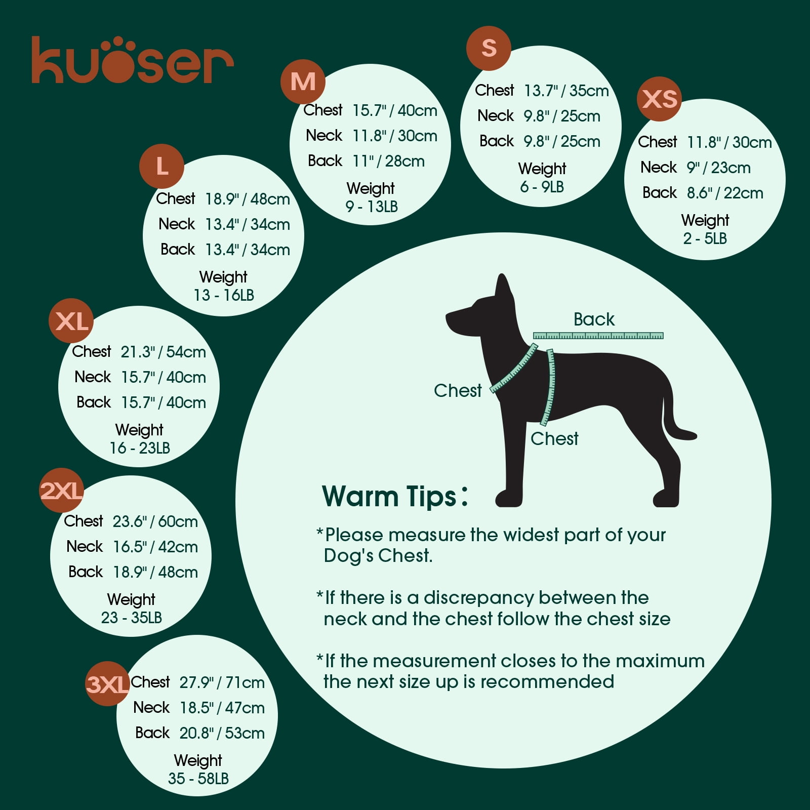 Kuoser Dog Sweater Warm Pet Knitwear Soft Winter Clothes for Dogs and Cats, Pink, M