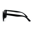 thumbnail image 3 of Polarized Womens Hipster Horn Rim Metal Bridge Plastic Sunglasses All Black, 3 of 3