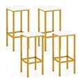 thumbnail image 1 of Costway 4 PCS 26"Bar Stool Set with Metal Frame Footrest Backless Counter Height Stool Brown, 1 of 10