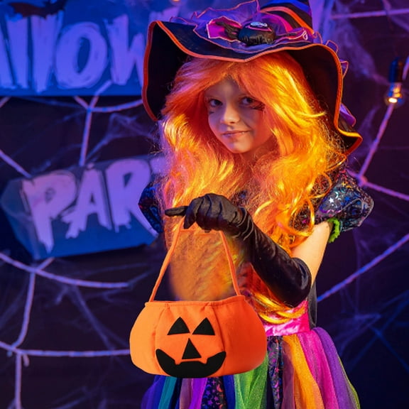 Teissuly Halloween Candy Bags Non-woven Barrels Trick-or-treating Bags Without Giving Sugar Handbags For Kids Party Supplies