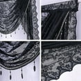 thumbnail image 5 of Xuyuan Lace & Beaded Valance with Waterfall Design - Vintage Floral Swag Sheer Curtain for Over-Sink Kitchen, Living Room, Bedroom, Bathroom, Cafe Decor, 5 of 6