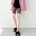 thumbnail image 5 of Women Leopard Print Biker Shorts, High Waist Tummy Control Butt Lift Workout Shorts, 5 of 8
