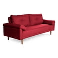 thumbnail image 3 of Sofá Cama De Lino Rojo Modelo Mandela, 3 of 8