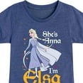 thumbnail image 3 of Disney Frozen 2 - She's Anna, I'm Elsa - Toddler & Youth Girls Short Sleeve Graphic T-Shirt, 3 of 5