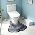 thumbnail image 4 of Roiihwy Cute Animals Toilet Rugs U Shaped Non Slip Bath Mats, 20x16 Inch Soft Absorbent Plant Bathroom Rugs, Contour Bath Rugs for Toilet Base Bathroom Shower Floor, 4 of 6