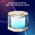 thumbnail image 5 of Qocolhg Portable Bluetooth Speaker with Lights, Night Light Wireless Magnetic Waterproof Speaker, Multiple Breathing Light Auto-Changing, Perfect Mini Speaker for Shower, Home, Outdoor, Khaki, 5 of 8