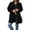 Black XXXL, variant on Fall Spring Women Coat Single-breasted Buttons Loose Solid Color Turn-down Collar Cardigan Long Sleeves Dating Commuting Jacket