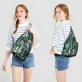 thumbnail image 4 of Hawaiian Print Sling Backpack - Colorful Monstera & Palm Leaf Design Crossbody Bag, Fashionable Multi-Functional Pack, 4 of 4