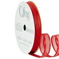 thumbnail image 2 of Offray Ribbon, Red 5/16 inch Sheer Ribbon for Wedding, Crafts and Gifting, 9 feet, 2 of 5