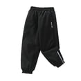 thumbnail image 2 of Blekii Kids Fleece Lined Pants, Winter Warm Hiking Pants, Waterproof Ski Pants with Pockets, Black, 110, 2 of 7