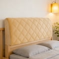 thumbnail image 4 of YiJuHui Stretchable Headboard Cover Elastic Soft Padded Protector for Bed Frame - Full Wrap Dustproof Quilted Noise Reduction Head Guard, Machine Washable Fade Resistant Fabric for Bedroom Decor, 4 of 6