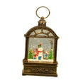 thumbnail image 1 of simhoa Christmas Lantern with Snow Globe Home Decoration Retro Design Illuminated Water Snowman, 1 of 8