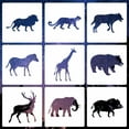 thumbnail image 2 of Zeiwohndc 9X Reusable Animal Stencils DIY Silhouette Templates for Student Art Projects, 2 of 14