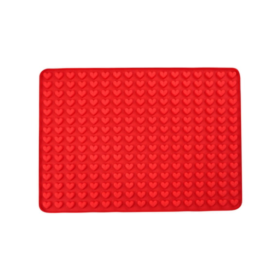 HaoXun 255-Cavity Christmas Mini Heart Baking Mold - Non-Stick Food Grade Silicone Molds for Cookies Chocolate Jelly Ice Cupcake Treats Xmas Holiday Baking Supplies