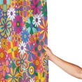 thumbnail image 4 of XMXY Cartoon Colorful Groovy Floral Long Shower Curtains, Waterproof Weighted Thick Bathroom Curtain with 12 Iron Hook, 72x72 Inch, 4 of 9