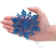 thumbnail image 3 of Christmas Concepts Juego de 12 Adornos Colgantes de Copos de Nieve Brillantes de 10 cm - Adornos navideños (Azul Real), 3 of 6