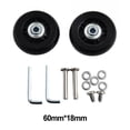 thumbnail image 2 of 1Set Luggage Wheel Suitcase Replacement Wheels Black with Screw, 2 of 8