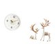 thumbnail image 5 of Reloj de pared europeo moderno con estatuas de renos, silencioso, sin tictac, con números , escultura decorativa colgante para decoración del h, 5 of 8