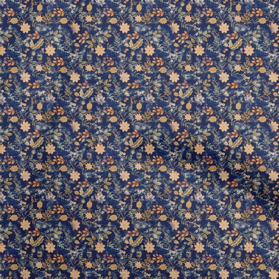 oneOone Cotton Poplin Blue Fabric Batik Dress Material Fabric Print Fabric By The Yard 56 Inch Wide