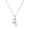 SilverI, variant on 26 Initial Alphabet Shape Rhinestone Necklace for Women Silver Pendant Jewelry, 17.7 inch, SilverL