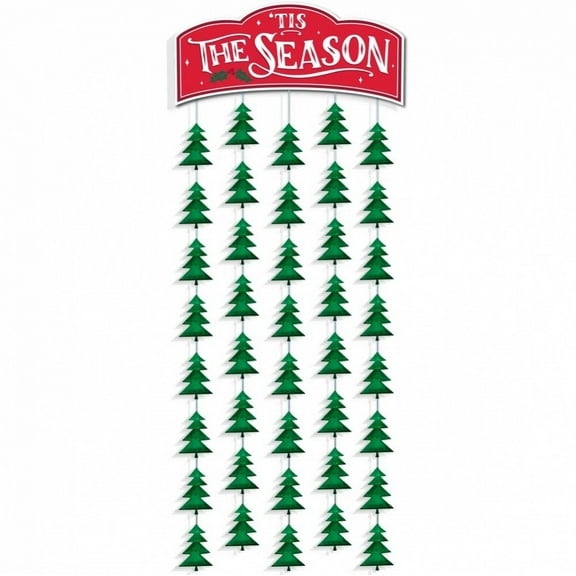 Tis The Season Paper and Foil Doorway Curtain