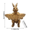 thumbnail image 4 of DAMAI Gold Rabbits Easter - 5.3 Inch Vintage Resin Carrying Basin Bunny Statue, Small Bunny Decor for Spring Elegant Tabletop Centerpiece, Home Lawn Yard Decorations Womens Gifts, 4 of 9