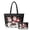 Adorable Snowman, variant on 2‑Piece Quilted Bag Set Colorful Lights Handbag & Pouch for Women Christmas Travel Tote Bag Lightweight Carry Design, for Daily Commute, Shopping Trips, Casual, Matching Small Storage Pouch