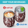 thumbnail image 4 of 12oz Stemless Wine Tumblers Red Christmas Plaid Deer and Tree Pattern Vacuum Insulated Stainless Steel Travel Tumbler Cups Mug with Lid and Straw for Champaign,Cocktail,Beer with Cleaning Brush, 4 of 5