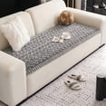 thumbnail image 2 of HUGNEO 28"x59" Plush Textured Sofa Seat Cushion, Non Slip Backing Couch Slipcover, Machine Washable Furniture Protector, Light Gray, 2 of 13