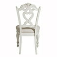 thumbnail image 4 of Victorian Style Writing Desk Chair with Engraved Backrest, Antique White- Saltoro Sherpi, 4 of 5
