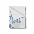 thumbnail image 2 of Saying Soft Flannel Fleece Blanket, Animal Lovers Concept Your Paw Print is in My Heart Message with Paw Print, Cozy Plush for Indoor and Outdoor Use, 60" x 80", Ceil Blue and White, by Ambesonne, 2 of 6