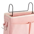 thumbnail image 2 of Organizador de almacenamiento para cabecera de cama, bolsa de almacenamiento para colgar junto a la cama, bolsillo, color rosa, 2 of 5