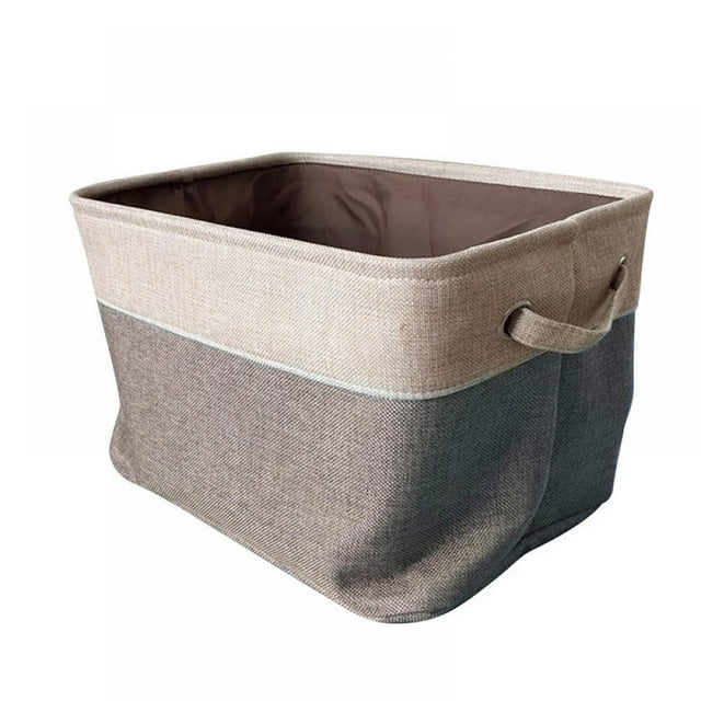 Bacs de Rangement Grands Paniers à Linge en Toile avec Poignées