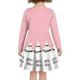 thumbnail image 3 of FKELYI Cute Xmas Santa Long Sleeve Dress Casual Little Girls Dress Up Clothes,Christmas Gift,Loose Girls Midi Dress Long Sleeve Aged 11-12 Years, 3 of 4