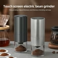 thumbnail image 4 of Mistaha Portable Coffee Bean Grinder with Infinite Bottom Adjustments, Stainless Steel CNC Grinding Core, Auto Shut-off, Type-C Charging, LED Touch Screen, Visual Grinding, Silver Color, Lithium, 4 of 6