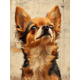 thumbnail image 1 of Qisvanset Framed Canvas Wall Art 12x16 Inch Vintage Chihuahua Pet Portrait Farmhouse Gift Art, 1 of 5