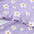 thumbnail image 4 of Hessimy Baby Boys' and Toddler Long Sleeve Top and Pants Snug Fit Cotton Pajama Sleepwear Set Toddler Girl Boy's pajama bottoms(Purple,18-24 Months), 4 of 7