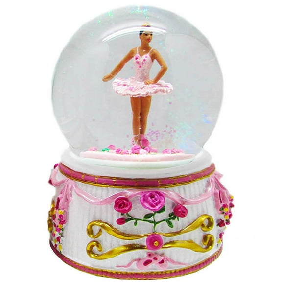 Musical African American Turning Ballerina Snow Globe (100mm) - Great Christmas Gift by Nutcracker Ballet Gifts