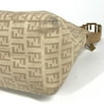 thumbnail image 6 of Pre-Owned FENDI Zucchino Zucca Logo Shoulder Bag Leather Canvas Women's Beige (Good), 6 of 14