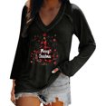 thumbnail image 2 of FDGIU Cute Christmas Graphic Tee for Women, Long Sleeve Crewneck Blouse, Cozy Loose Fit for Holiday Parties, 2 of 6