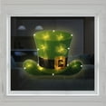 thumbnail image 3 of Northlight 12.5" LED Lighted Irish St. Patrick's Day Leprechaun Hat Window Silhouette with Timer, 3 of 9