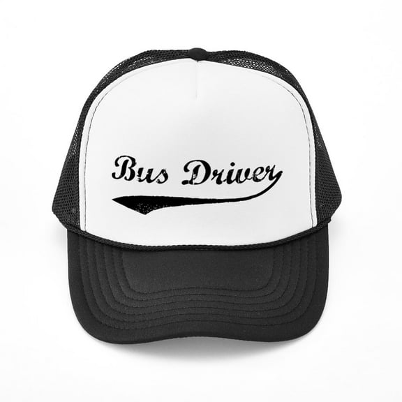 CafePress - Bus Driver (Vintage) - Adjustable Unisex Printed Trucker Hat with Mesh Back